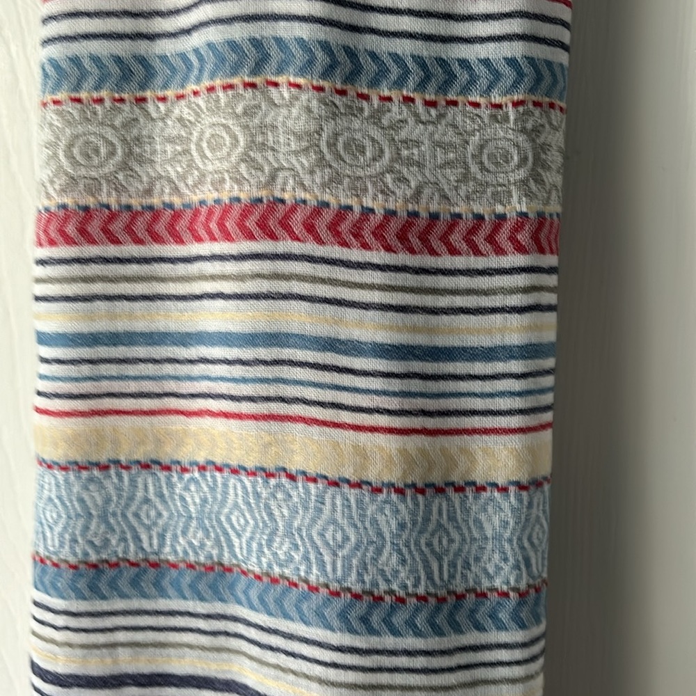Scarf or shawl. Multi pattern with fringe at the bottom. NEW! Lightweight & soft